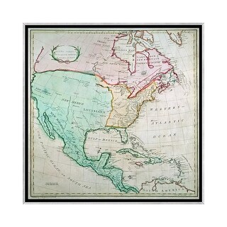 iCanvas quot Map of North America - ICanvas %22Map Of North America%2C Published By T. Stackhouse%2C 1783%22 By English School Framed