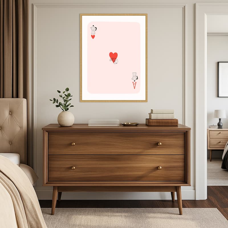 Card by Elizabeth C (23 x 30 in.), Framed Canvas Wall Art Print