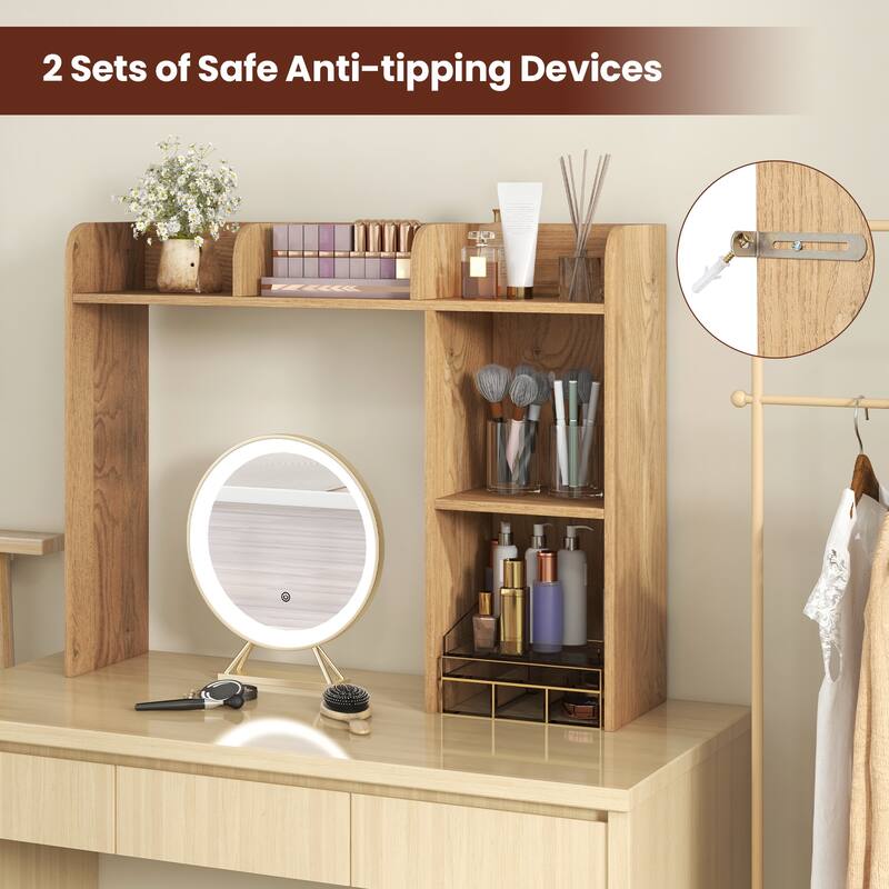 Costway Desk Bookshelf Desktop Storage Organizer Display Shelf Rack