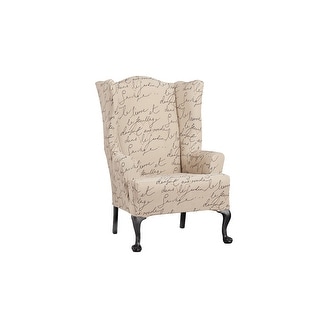 Waverly Stretch Pen Pal 1 Piece Wing Chair Slipcover
