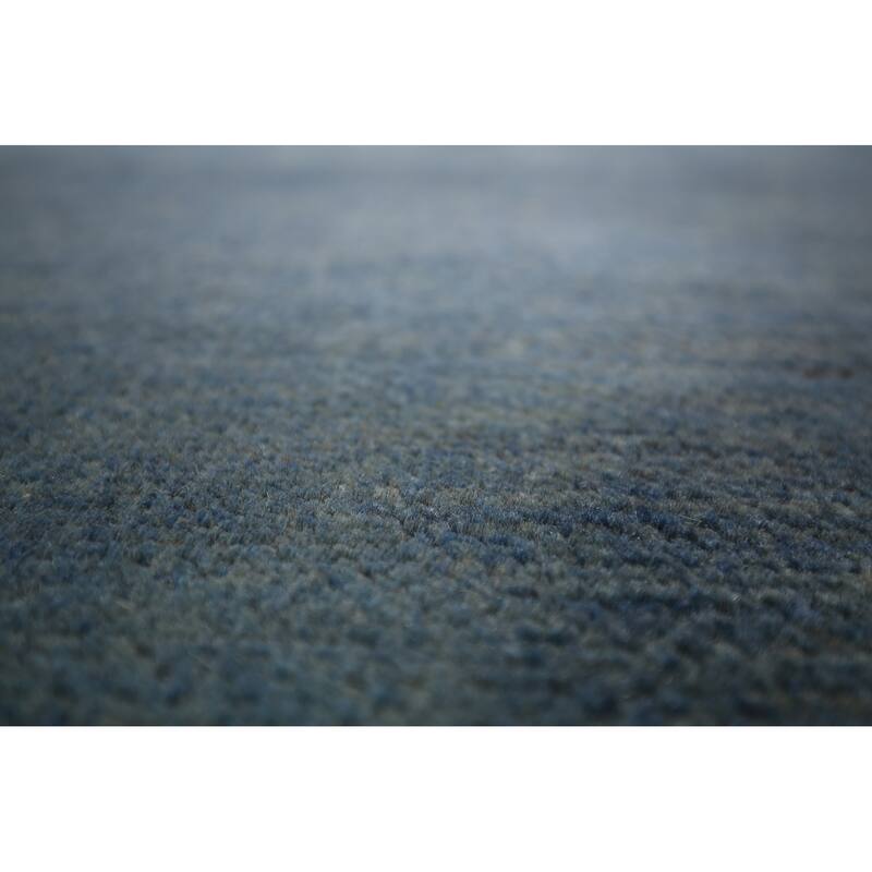 Blue Modern Gabbeh Oriental Area Rug Hand-Knotted Wool Carpet - 6'6" x 9'6"
