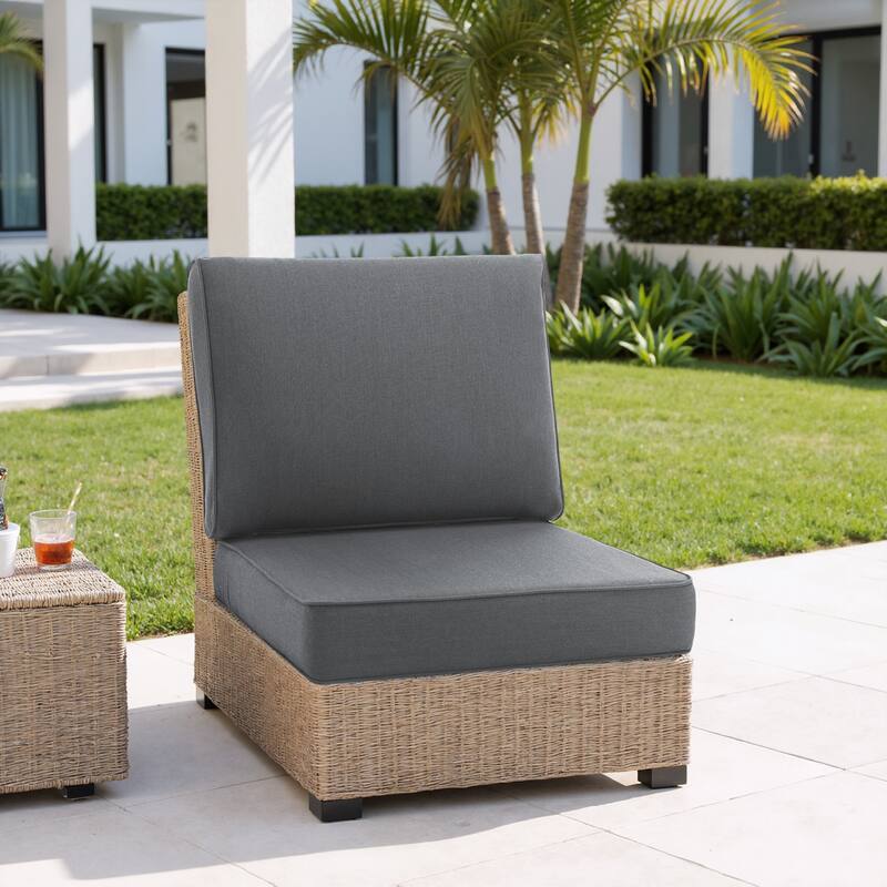 Sunbrella 24"x23"x5" Thick Cushion Outdoor Deep Seat/Back Cushion
