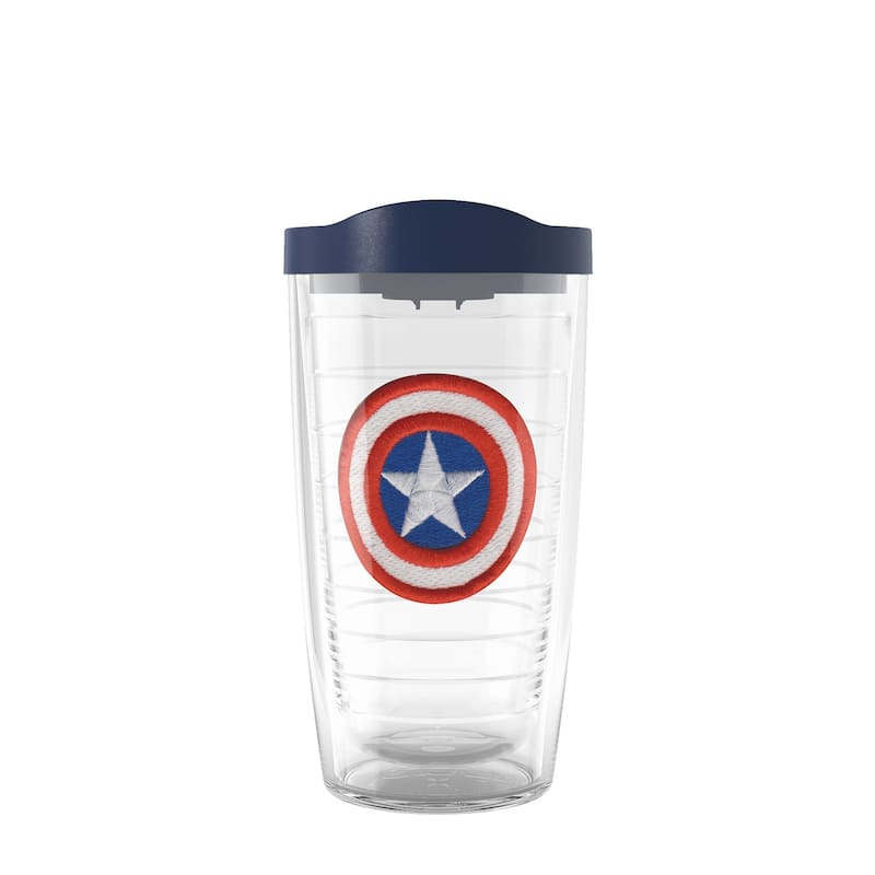 Tervis Marvel Captain America Icon Made in USA Double Walled Insulated Travel Tumbler, Classic - 16oz