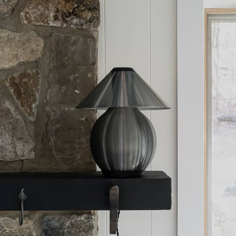 Gema 13" Modern Contemporary Plant-Based PLA 3D Printed Dimmable LED Table Lamp, by JONATHAN Y