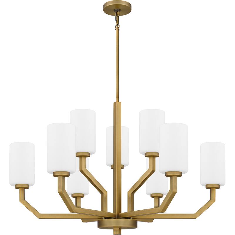 Cavalier 9-Light Aged Brass Chandelier