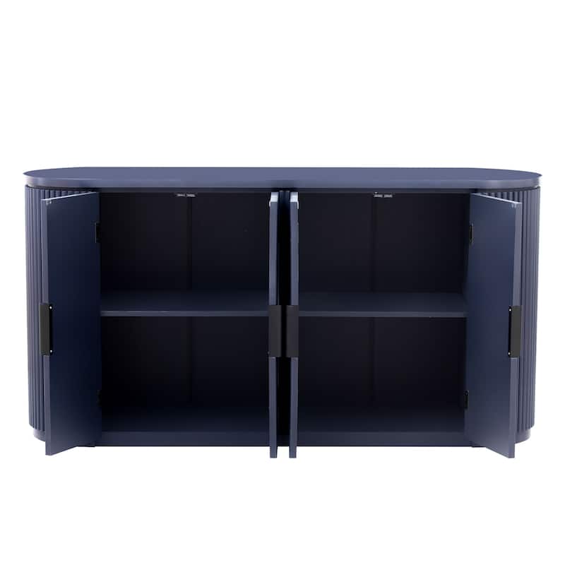 Vertical Striped Door Storage Cabinet