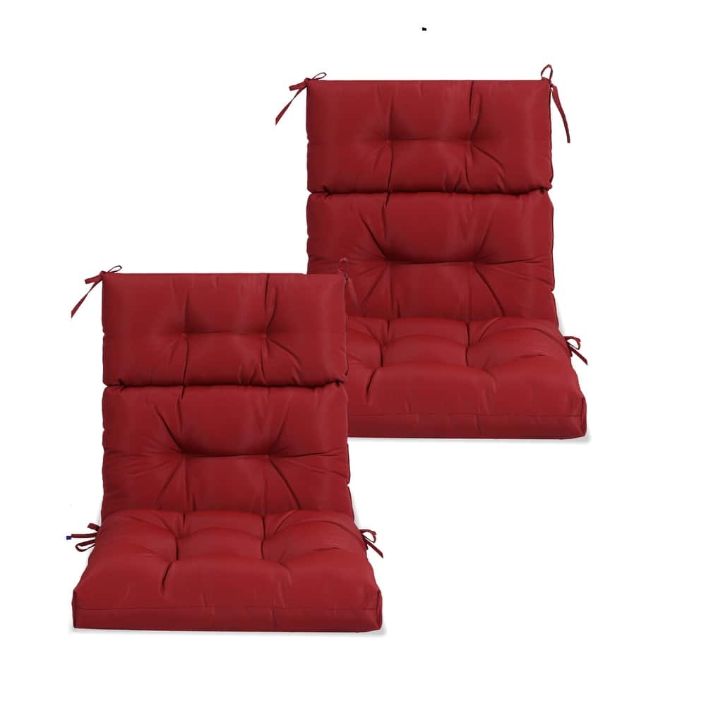 2 Pcs Set High Back Patio Chair Cushions,Tufted Rocking Chair Cushions,Cushions For Garden Porch Home Office Chair Use