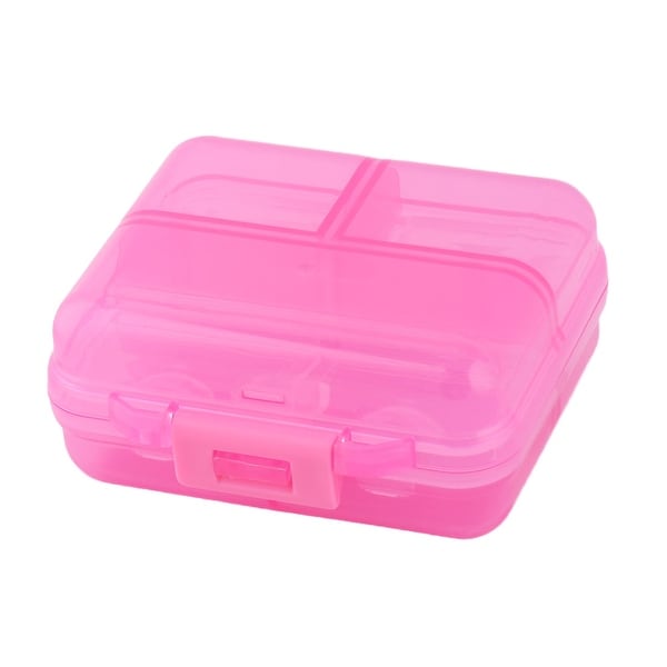 Picnic Plastic 7 Compartments Medicine Capsule Pill Holder Storage Box Case Fuchsia