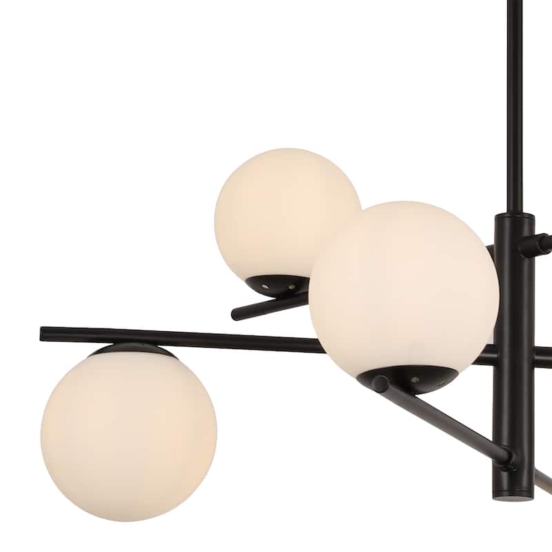 Modern 6-Light Dimmable Sputnik Bubble Chandelier for Dining Room