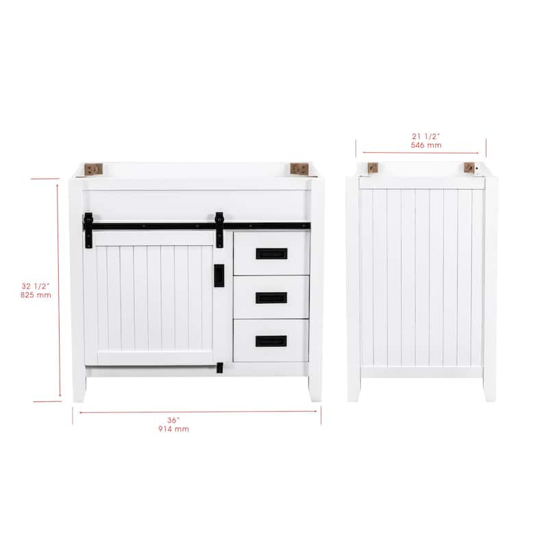36'' Hanford Bathroom Vanity Base - 36.00 L x 21.50 D x 32.50 H"