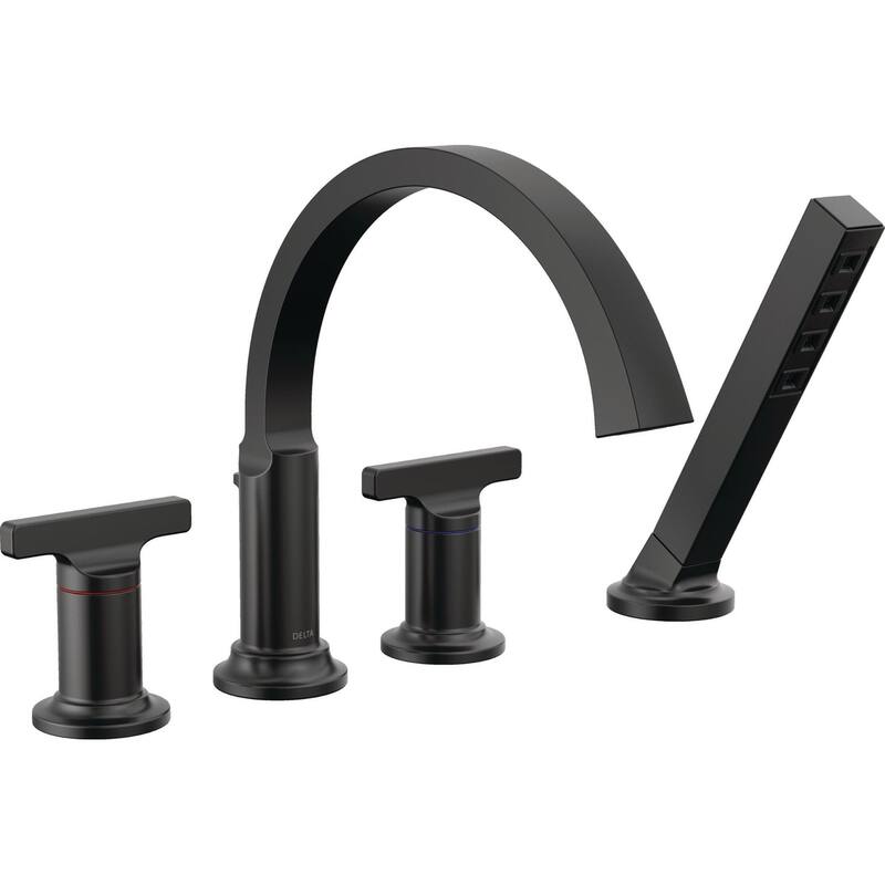 Delta T4788-LHP Tetra Deck Mounted Roman Tub Filler with Built-In