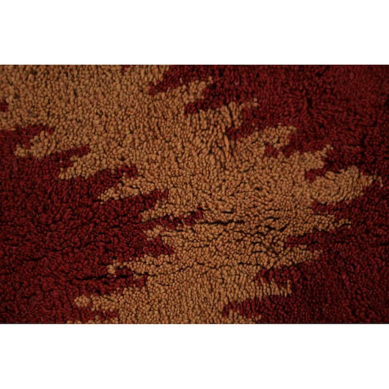 Hand Knotted Oriental 100% Wool Carpet Modern Geometric Red Moroccan Area Rug - 11' 8'' X 8' 11''