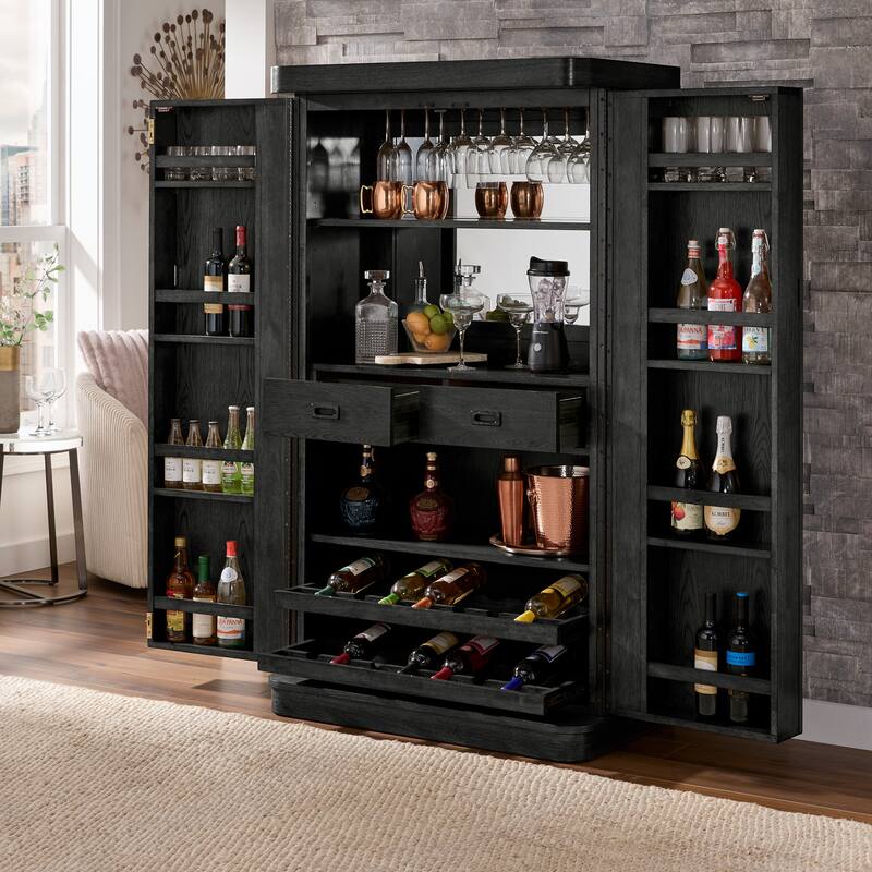 NoMad Bar Wine Storage Cabinet with Keys and LED Lights by iNSPIRE Q Classic