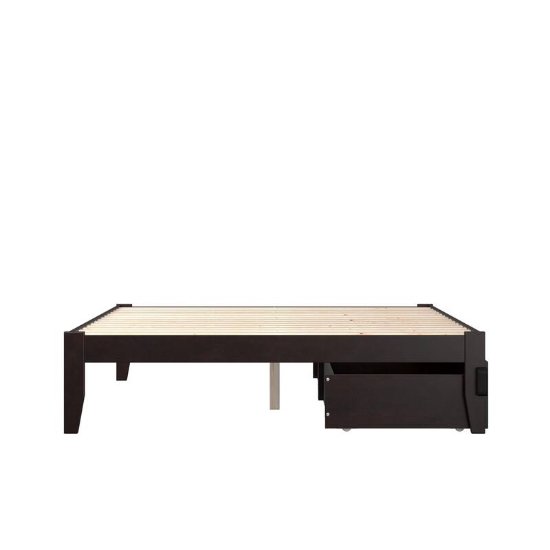 Colorado Queen Bed with 2 Drawers in Espresso