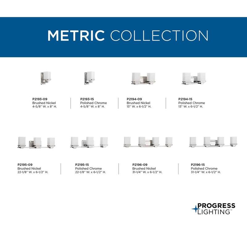Metric Collection Three-Light Bath & Vanity - 6.5" x 22.125" x 5.25"