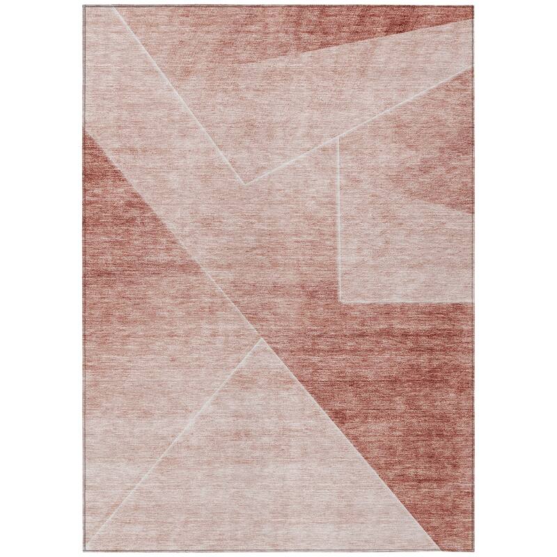Machine Washable Indoor/ Outdoor Chantille Contemporary Abstract Rug