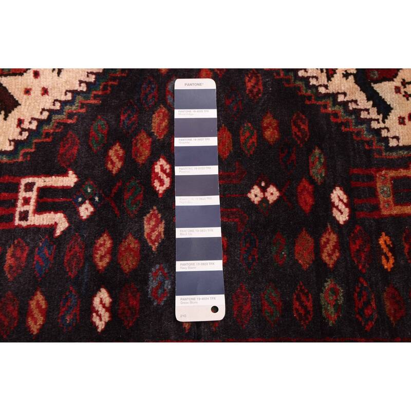 ECARPETGALLERY Hand-knotted Konya Anatolian Dark Navy Wool Rug - 4'2 x 6'0