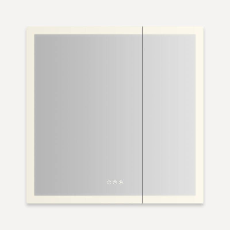 Robern AR3030D4FP2LP AiO Reserve 29-1/4" x 30" Lighted Frameless - Mirror - Mirrored Finish