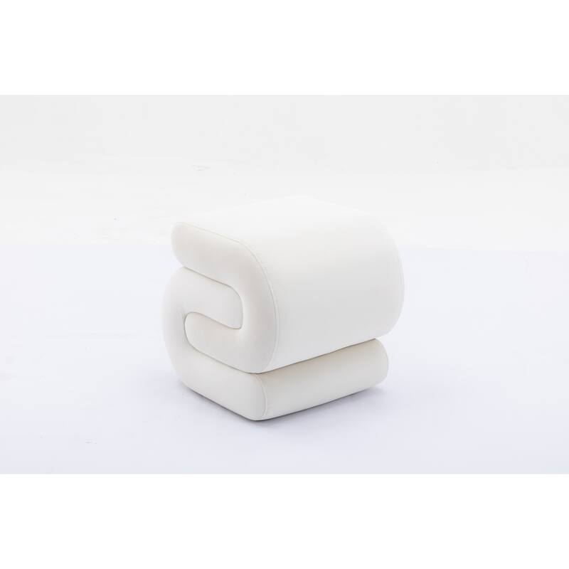Modern S-shape Ottoman Makeup Stool Footstool for Living Room,Bedroom