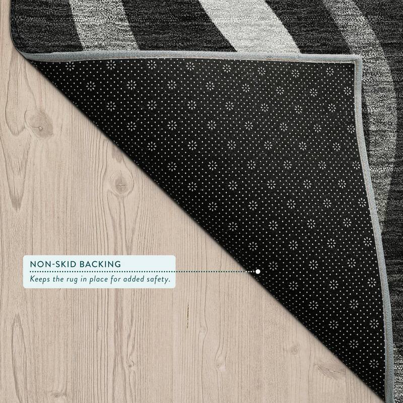 Machine Washable Indoor/ Outdoor Modern Eureka Chantille Rug