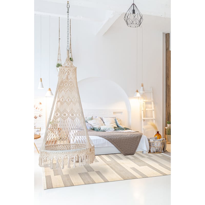 Ankara FW Cream Kilim 5'8" x 8'0" - 5'8 x 8'0