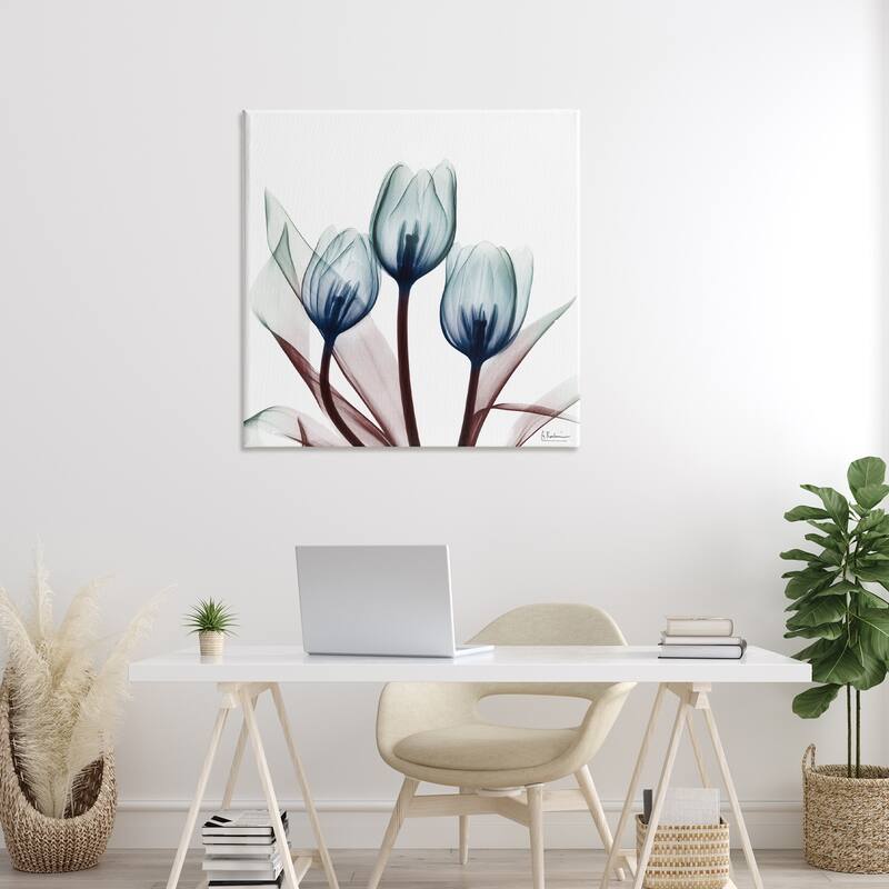 Stupell Chic Blue Translucent Tulips Canvas Wall Art Design By Albert Koetsier
