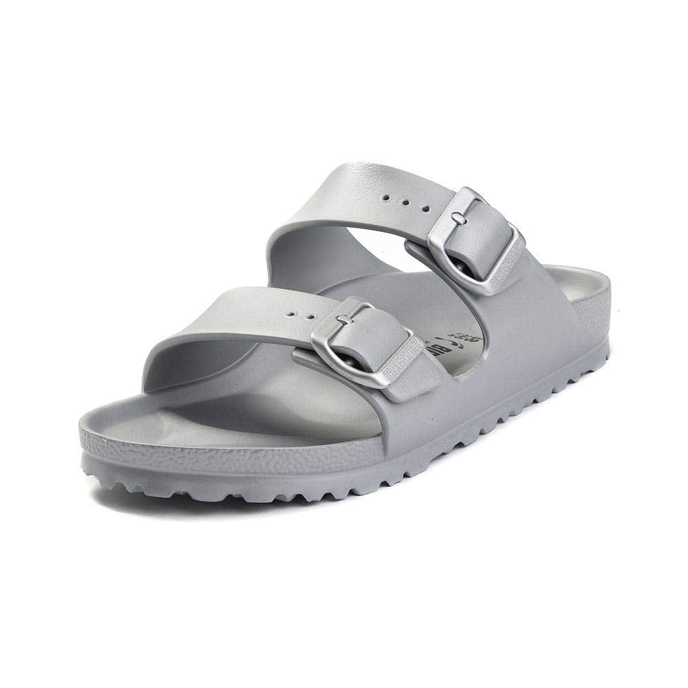 narrow silver sandals