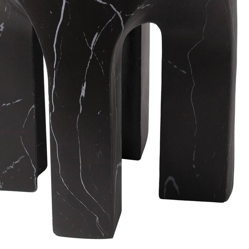 Round Side Table End Table in Fiberstone for Indoor and Outdoor