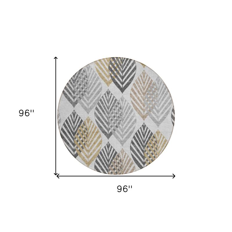 HomeRoots Floral Transitional Rectangle Outdoor Rug
