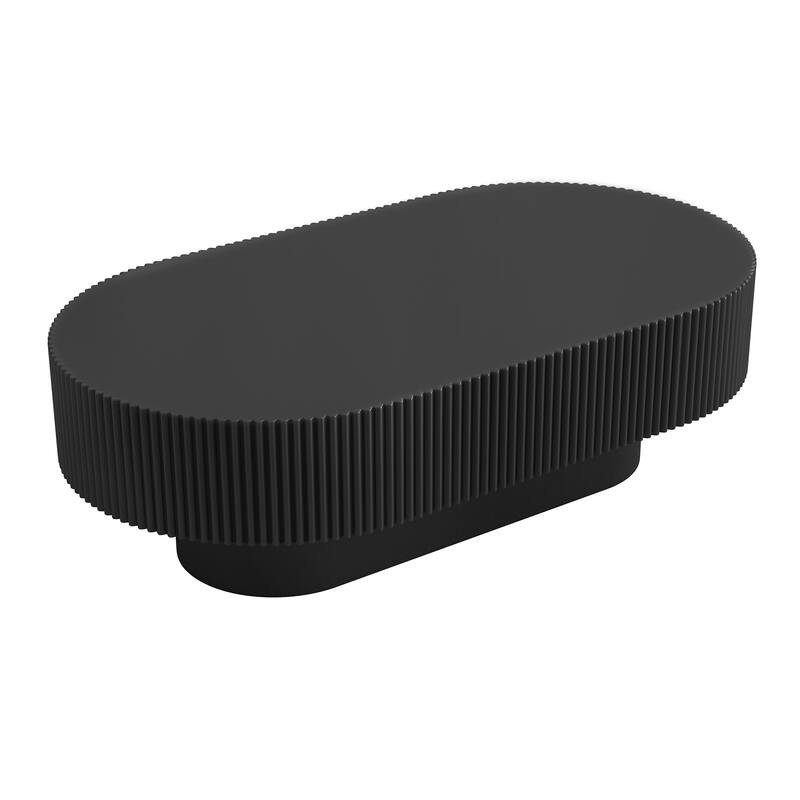 Modern Round Drum Coffee Table with Sturdy Base