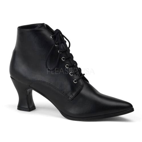 Shop Womens Halloween Black Short Victorian Steampunk Boots