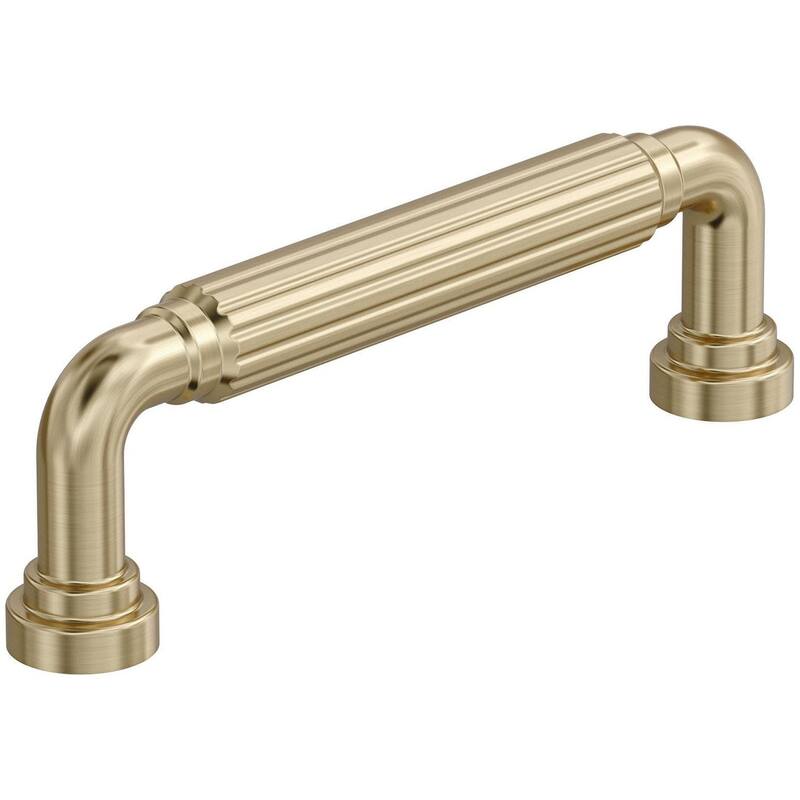 Amerock BP37702 Cowrie 3-3/4" Center to Center Fluted Handle Cabinet - Golden Champagne