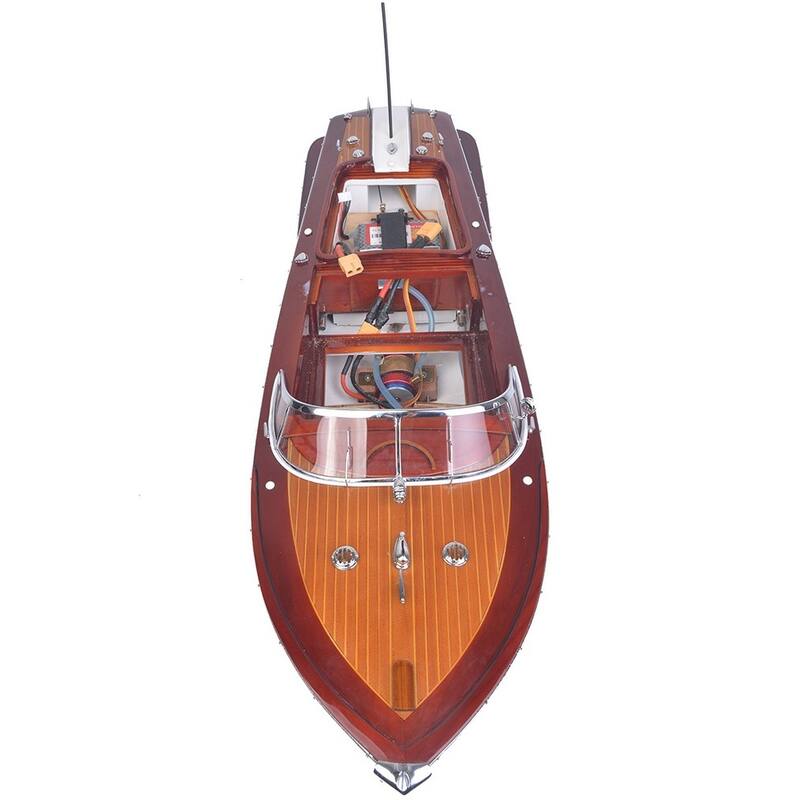 HomeRoots 9" Brown Wood Hand Painted Boat Sculpture - 26.5' X '9' X '8