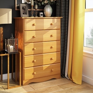 100% Solid Wood 5-Drawer Chest
