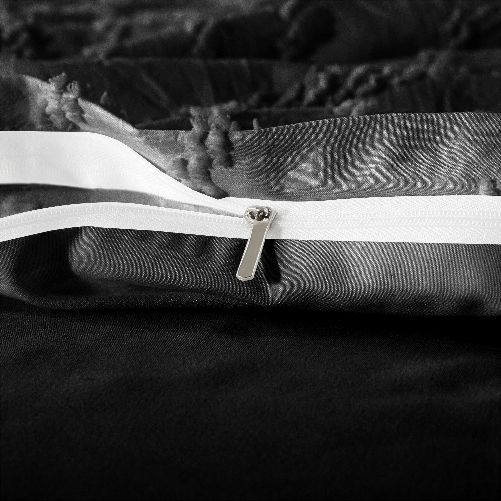 Tufted Clipped Jacquard Geometric Oversized Duvet Cover & - Picture 87 of 127