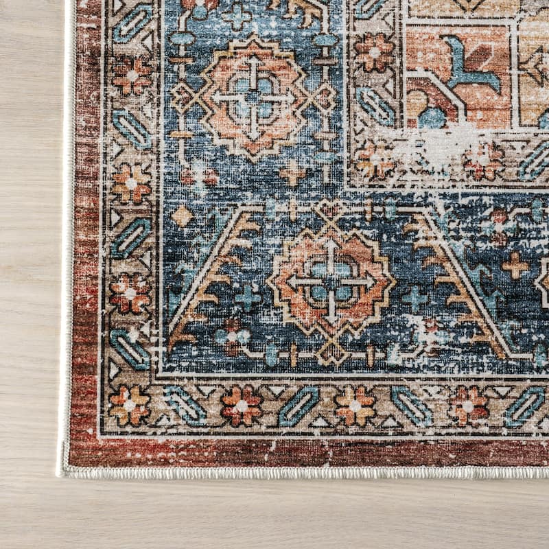 Nuloom Purnima Medallion SplashGuard Machine Washable Area Rug