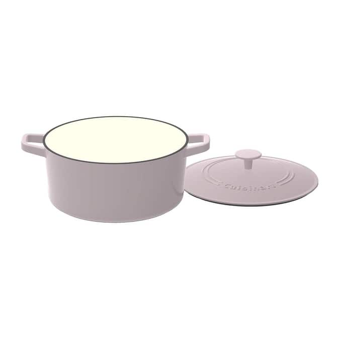 Cuisinart 5- Quart Chef's Classic Enameled Cast Iron Round Covered Casserol, lilac