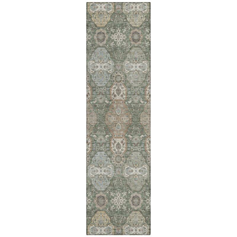 Machine Washable Indoor/ Outdoor Traditional Tracey Chantille Rug