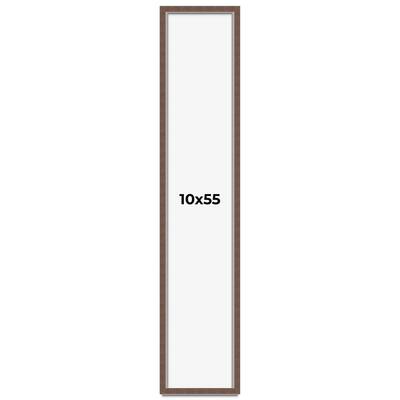 10x55 Shadow Box Frame Brown | 1.125 inches Deep Real Wood Rustic