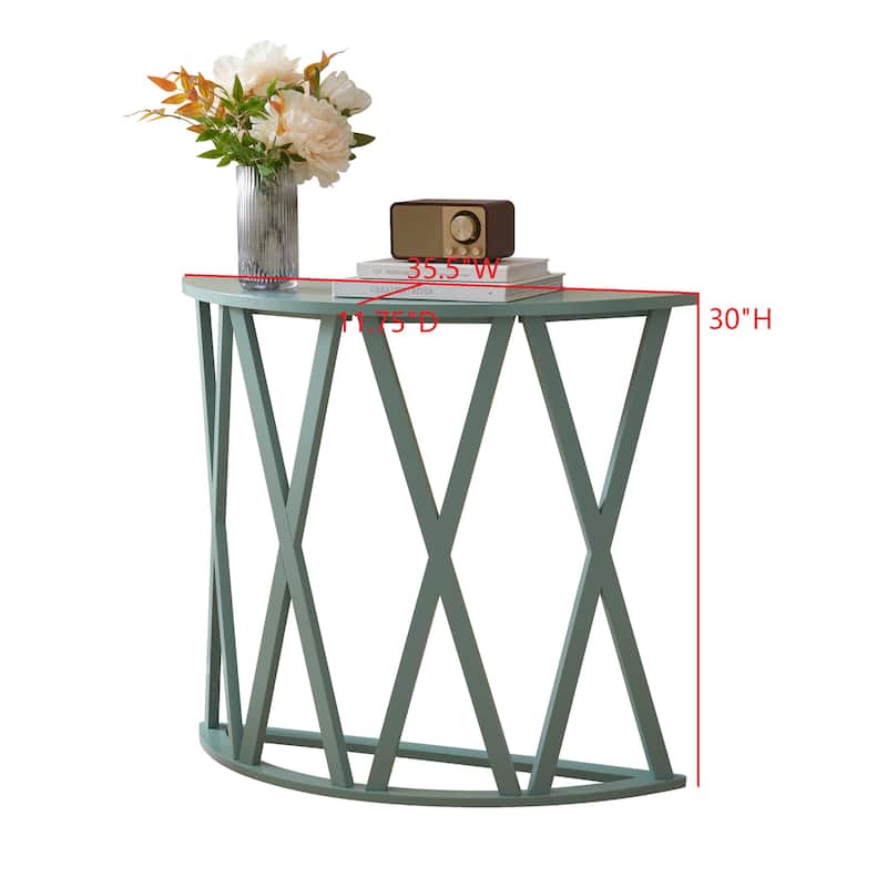Vienna Collection Wood Side Table with X-Base or Half-Moon Design