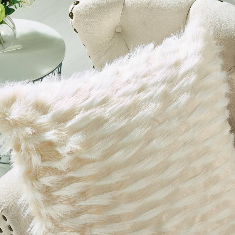 Highlight Lamb Shaggy FauxFur 2 Piece Pillow Shell Set, NO INSERT