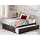 preview thumbnail 1 of 7, Concord Full Platform Bed with Twin Trundle in Espresso