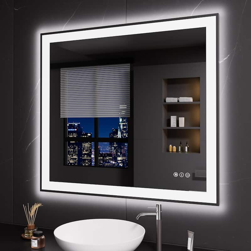 28x36 Inch Frameless LED Bathroom Mirror,Smart Mirror - White