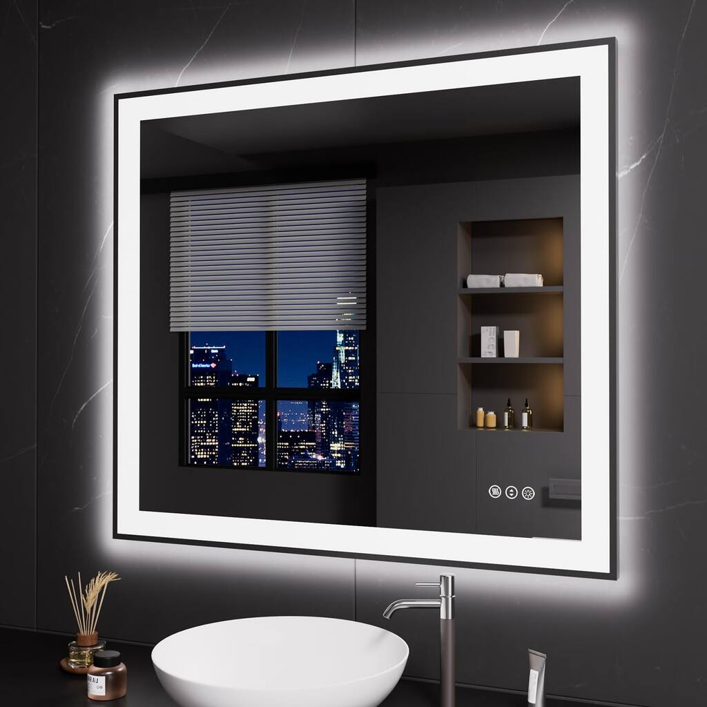 30x36 Inch Frameless LED Bathroom Mirror,Smart Mirror