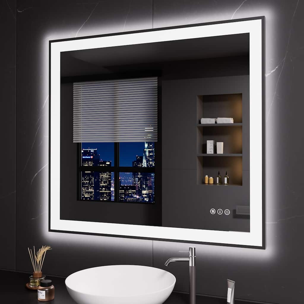 36x36 Inch Frameless LED Bathroom Mirror,Smart Mirror