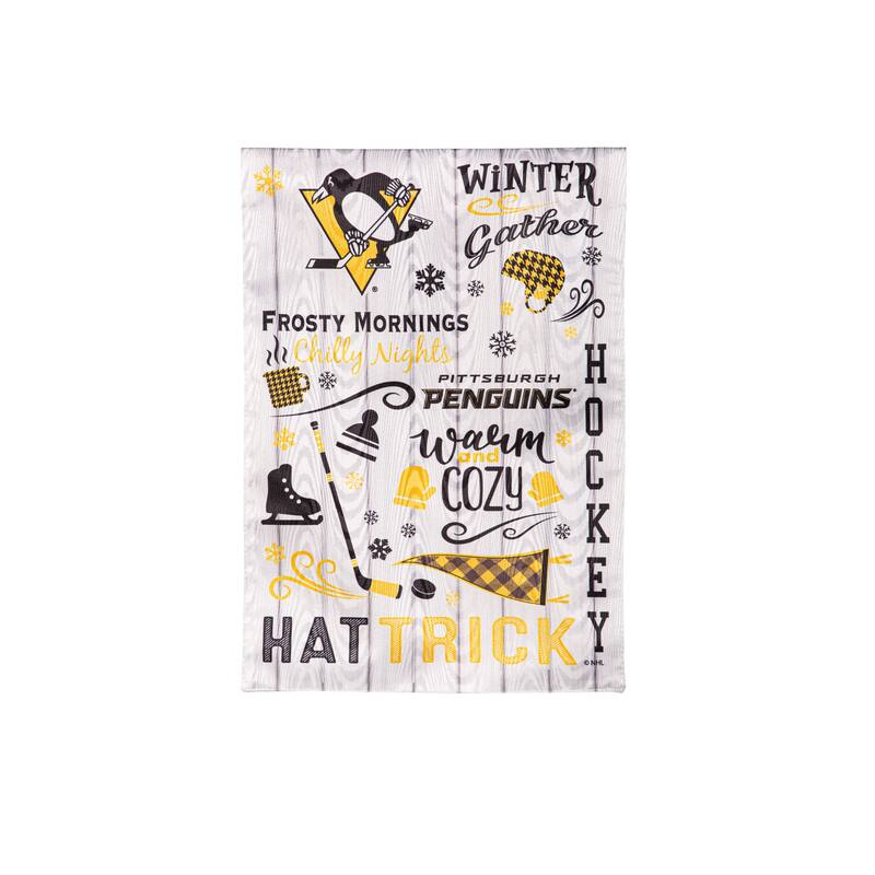 Pittsburgh Penguins, Moire Flag, Garden, Fall Seasonal