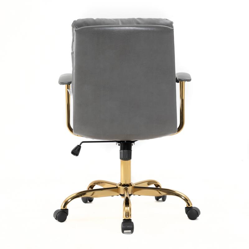 Executive Office Chair Padded Leather Adjustable Swivel Tilt Desk Chair Modern Ergonomic