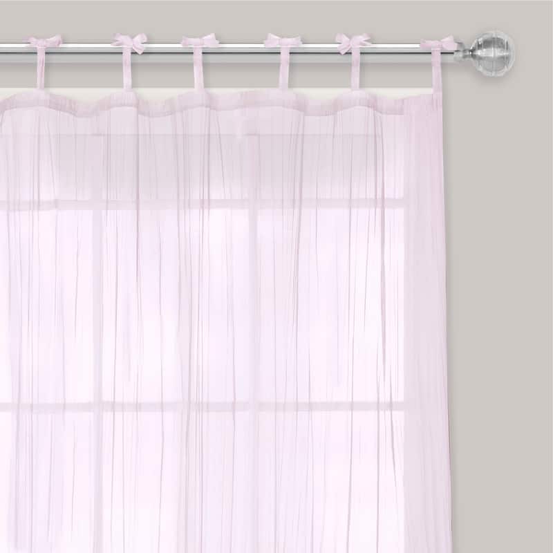 Elrene Greta Kid's Tab Top Sheer Window Curtain Panel