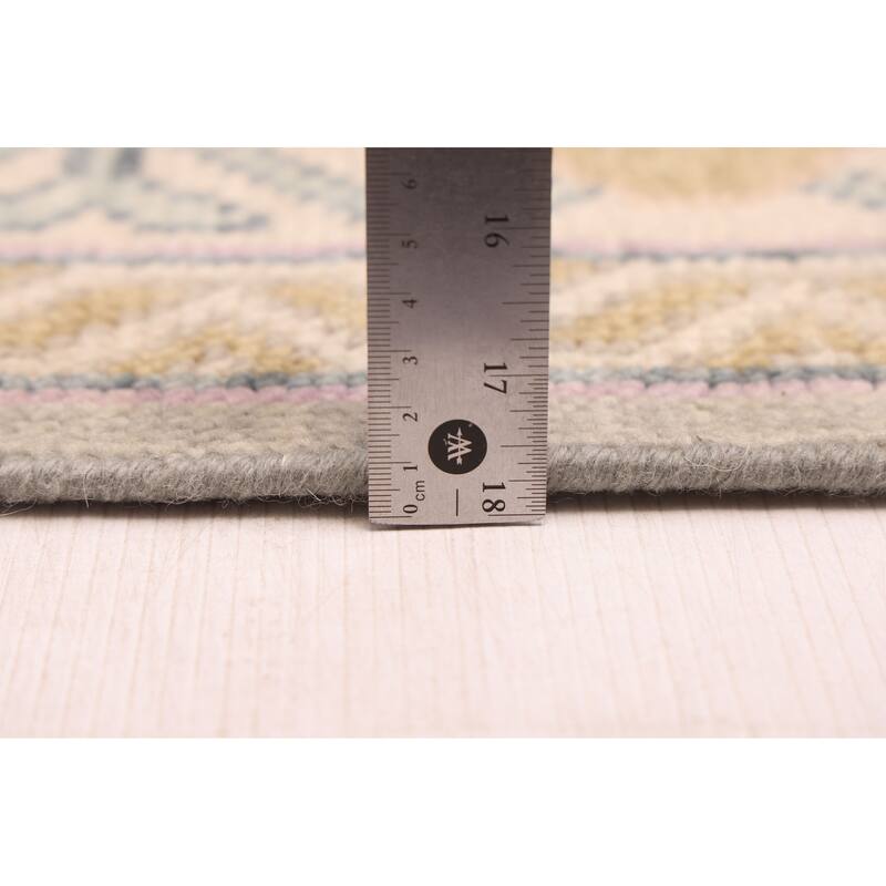 ECARPETGALLERY Hand-knotted Modern Oushak Light Grey Wool Rug - 8'0 x 9'9