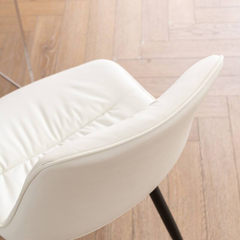 Faux Leather Dining Chairs Set of 2, Modern Upholstered Seat